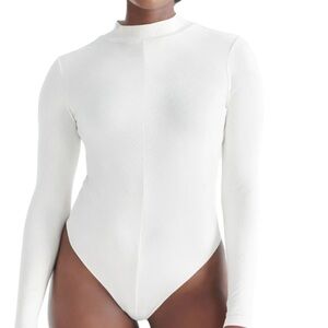 Knix X Birds Papaya Mock Neck Bodysuit